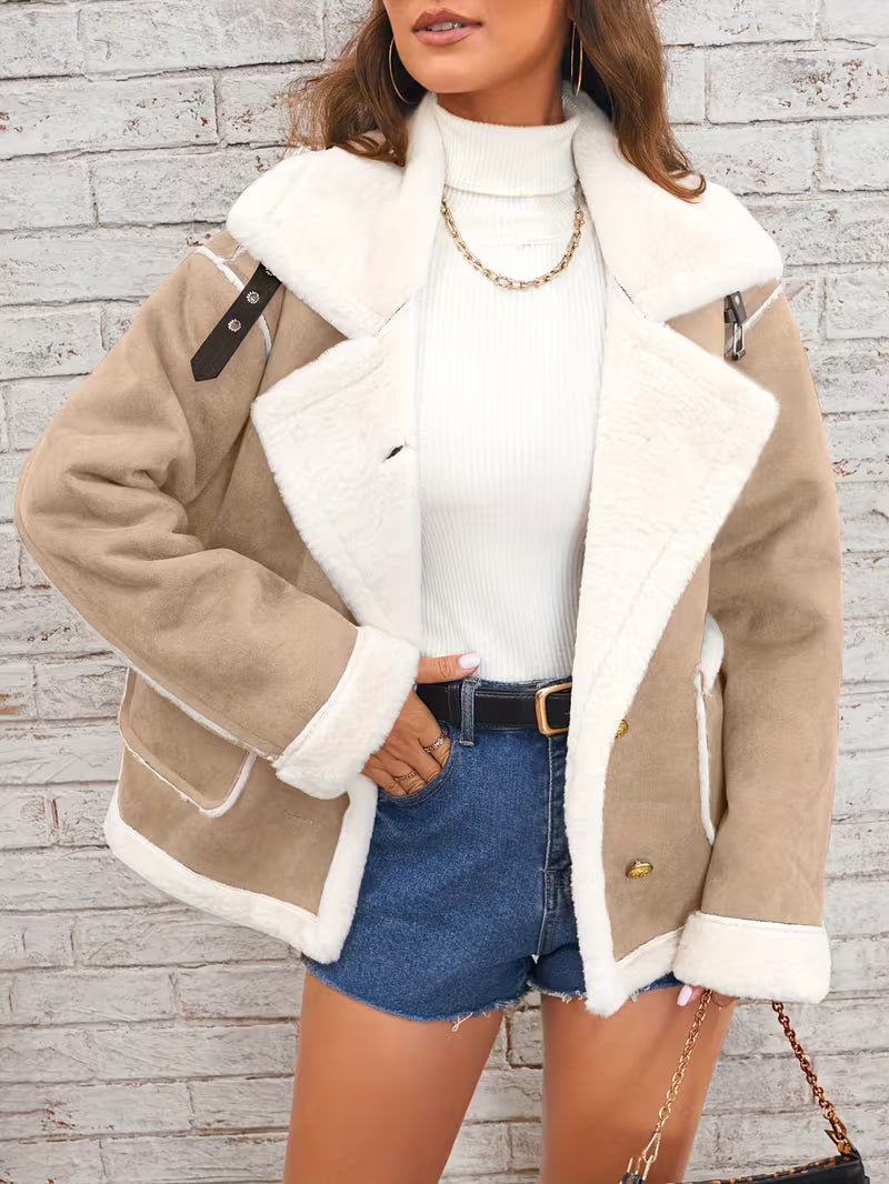 Manteau d'hiver pour femme en agneau