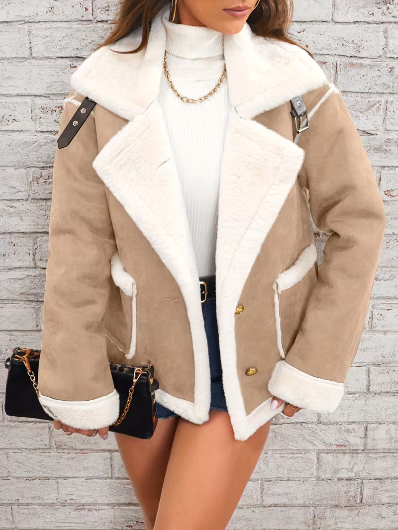 Manteau d'hiver pour femme en agneau