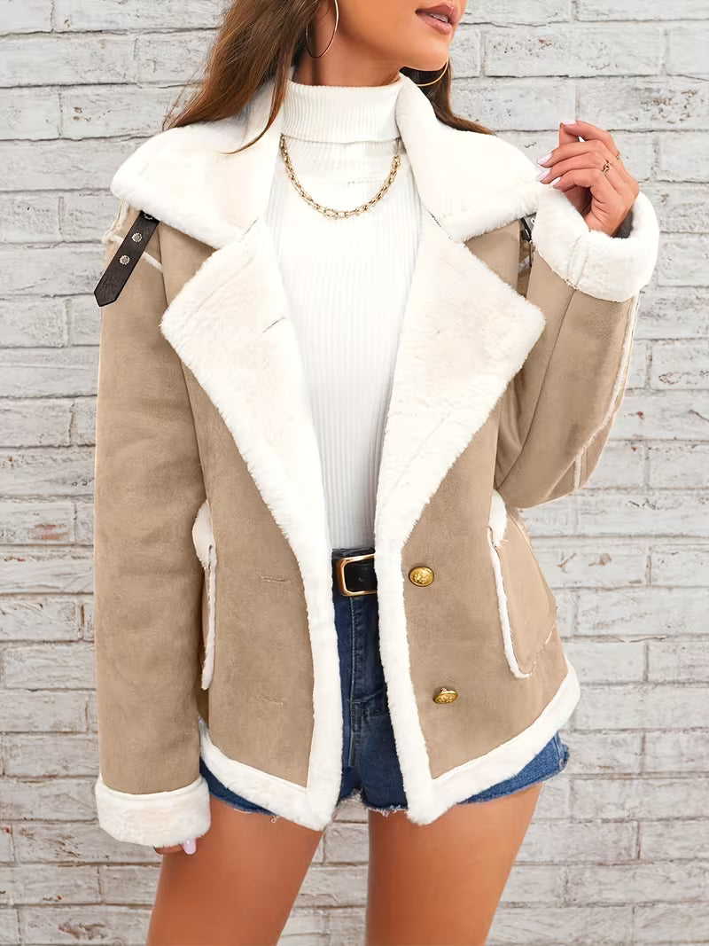 Manteau d'hiver pour femme en agneau